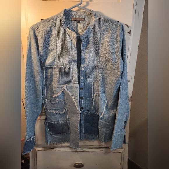 Elliott Lauren Denim Patchwork Shirt - Picture 2 of 16